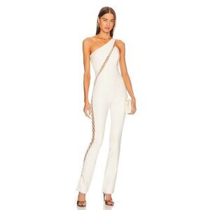 Michael Costello x REVOLVE‎ Essex Jumpsuit in Ivory